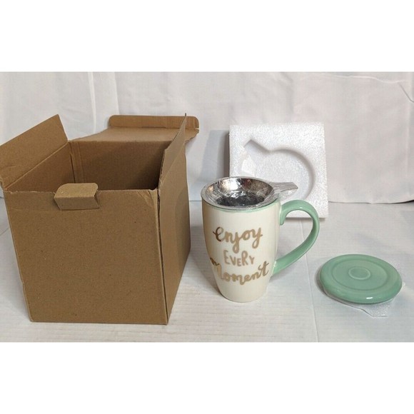 Ceramic Tea Mug with Infuser and Lid, SIDUCAL 16 OZ Tea Cups Teaware with Filter - Picture 2 of 2